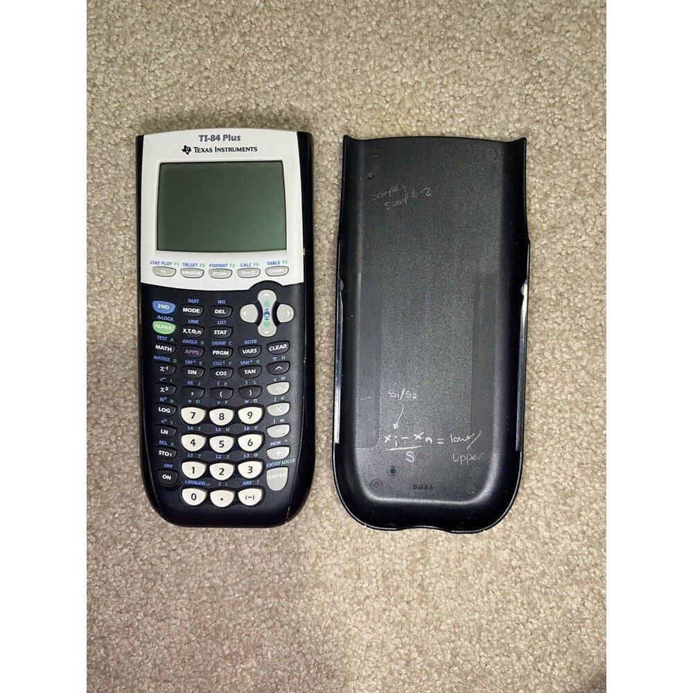 Texas Instruments TI-84 Plus Graphing Calculator Black Tested Cover Slide Case